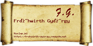Frühwirth György névjegykártya